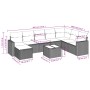 9-piece garden furniture set and gray synthetic rattan cushions by , Garden sets - Ref: Foro24-3219360, Price: 580,38 €, Disc...