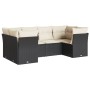 6-piece garden sofa set and black synthetic rattan cushions by , Garden sets - Ref: Foro24-3218106, Price: 416,51 €, Discount: %