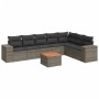 Set de sofás de jardín 8 pzas y cojines ratán sintético gris de , Conjuntos de jardín - Ref: Foro24-3225479, Precio: 530,99 €...