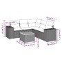 6-piece garden sofa set and black synthetic rattan cushions by , Garden sets - Ref: Foro24-3225439, Price: 416,06 €, Discount: %