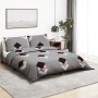 Gray cotton duvet cover set 140x200 cm by , Duvet covers - Ref: Foro24-136465, Price: 21,99 €, Discount: %