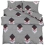 Gray cotton duvet cover set 140x200 cm by , Duvet covers - Ref: Foro24-136465, Price: 21,99 €, Discount: %