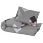 Gray cotton duvet cover set 140x200 cm by , Duvet covers - Ref: Foro24-136465, Price: 21,99 €, Discount: %