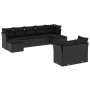 8-teiliges Gartensofa-Set und schwarze synthetische Rattankissen von , Gartensets - Ref: Foro24-3218305, Preis: 553,44 €, Rab...