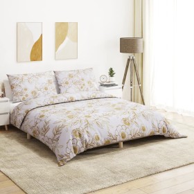 White and brown cotton duvet cover set 240x220 cm by , Duvet covers - Ref: Foro24-136404, Price: 26,99 €, Discount: %