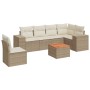 Set sofás de jardín 7 piezas y cojines ratán sintético beige de , Conjuntos de jardín - Ref: Foro24-3225470, Precio: 548,49 €...