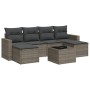 7-piece garden sofa set with gray PE rattan cushions by , Garden sets - Ref: Foro24-3219320, Price: 417,01 €, Discount: %