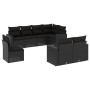 8-teiliges Gartensofa-Set und schwarze synthetische Rattankissen von , Gartensets - Ref: Foro24-3219225, Preis: 540,34 €, Rab...