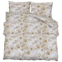 White and brown cotton duvet cover set 155x220 cm by , Duvet covers - Ref: Foro24-136410, Price: 23,99 €, Discount: %