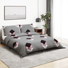 Gray cotton duvet cover set 140x200 cm by , Duvet covers - Ref: Foro24-136473, Price: 21,99 €, Discount: %