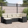 6-teiliges Gartensofa-Set und schwarze synthetische Rattankissen von , Gartensets - Ref: Foro24-3219246, Preis: 376,36 €, Rab...