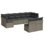 9-piece garden furniture set and gray synthetic rattan cushions by , Garden sets - Ref: Foro24-3218150, Price: 567,78 €, Disc...