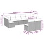 9-piece garden furniture set and gray synthetic rattan cushions by , Garden sets - Ref: Foro24-3218150, Price: 567,78 €, Disc...