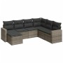 7-teiliges Gartensofa-Set mit grauen PE-Rattan-Kissen von , Gartensets - Ref: Foro24-3219290, Preis: 453,35 €, Rabatt: %