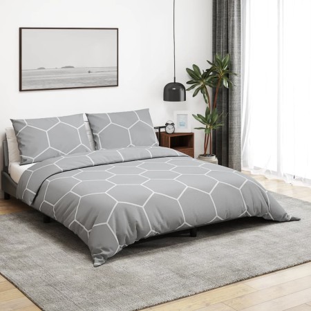 Gray cotton duvet cover set 140x200 cm by , Duvet covers - Ref: Foro24-136450, Price: 22,99 €, Discount: %