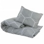 Gray cotton duvet cover set 140x200 cm by , Duvet covers - Ref: Foro24-136450, Price: 22,99 €, Discount: %