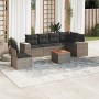 7-piece garden sofa set with gray PE rattan cushions by , Garden sets - Ref: Foro24-3225472, Price: 473,42 €, Discount: %