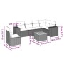 7-piece garden sofa set with gray PE rattan cushions by , Garden sets - Ref: Foro24-3225472, Price: 473,42 €, Discount: %