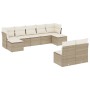 Set de sofás de jardín 9 pzas con cojines ratán sintético beige de , Conjuntos de jardín - Ref: Foro24-3218268, Precio: 614,3...