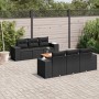 7-teiliges Garten-Essset und schwarze Kissen aus synthetischem Rattan von , Gartensets - Ref: Foro24-3225334, Preis: 545,04 €...