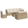 9-teiliges Gartensofa-Set mit beigen synthetischen Rattankissen von , Gartensets - Ref: Foro24-3219238, Preis: 745,99 €, Raba...