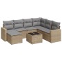 Gartensofa-Set mit beigen Kissen 8 Stück PE-Rattan von , Gartensets - Ref: Foro24-3219299, Preis: 543,46 €, Rabatt: %