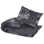 Black cotton duvet cover set 140x200 cm by , Duvet covers - Ref: Foro24-136522, Price: 23,15 €, Discount: %