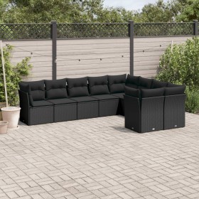 8-piece garden sofa set and black synthetic rattan cushions by , Garden sets - Ref: Foro24-3218165, Price: 540,99 €, Discount: %