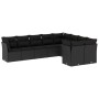 8-piece garden sofa set and black synthetic rattan cushions by , Garden sets - Ref: Foro24-3218165, Price: 540,99 €, Discount: %