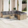 11-teiliges Gartensofa-Set mit beigen synthetischen Rattankissen von , Gartensets - Ref: Foro24-3218249, Preis: 733,32 €, Rab...