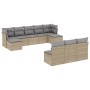 Gartensofa-Set mit beigen Kissen, 10-teilig, synthetisches Rattan von , Gartensets - Ref: Foro24-3218289, Preis: 636,77 €, Ra...