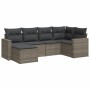 Set de muebles de jardín 6 pzas y cojines ratán sintético gris de , Conjuntos de jardín - Ref: Foro24-3219250, Precio: 391,07...