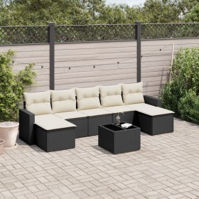 8-teiliges Gartensofa-Set und schwarze synthetische Rattankissen von , Gartensets - Ref: Foro24-3219336, Preis: 446,15 €, Rab...