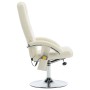 Cream white synthetic leather massage chair with footrest by vidaXL, Electric massage chairs - Ref: Foro24-248662, Price: 294...