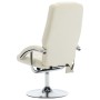 Sillón de masaje con reposapiés cuero sintético blanco crema de vidaXL, Sillones de masaje eléctricos - Ref: Foro24-248662, P...