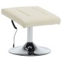 Sillón de masaje con reposapiés cuero sintético blanco crema de vidaXL, Sillones de masaje eléctricos - Ref: Foro24-248662, P...