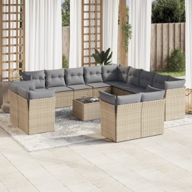 Garden furniture set, 14 pieces with beige synthetic rattan cushions. by , Garden sets - Ref: Foro24-3250398, Price: 1,00 €, ...