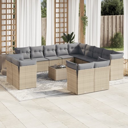 Set mit 14 Gartensofas mit Kissen Kunstrattan beige von , Gartensets - Ref: Foro24-3250398, Preis: 1,00 €, Rabatt: %