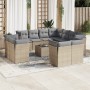 Garden sofa set 12 pieces and brown synthetic rattan cushions by , Garden sets - Ref: Foro24-3250358, Price: 924,31 €, Discou...