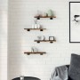 Wall shelves 4 units engineered wood oak smoke 40x10x1.5 cm by , Shelves - Ref: Foro24-838195, Price: 14,69 €, Discount: %