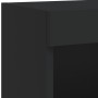 Mueble de pared de TV con luces LED 6 piezas negro de , Muebles TV - Ref: Foro24-3216751, Precio: 240,64 €, Descuento: %