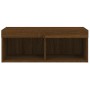 Wall TV cabinets with LED lights 8 pieces oak brown by , TV Furniture - Ref: Foro24-3216770, Price: 358,57 €, Discount: %