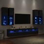 Wall-mounted TV furniture with 7-piece black LED lights by , TV Furniture - Ref: Foro24-3216772, Price: 413,46 €, Discount: %