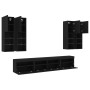 Wall-mounted TV furniture with 7-piece black LED lights by , TV Furniture - Ref: Foro24-3216772, Price: 413,46 €, Discount: %