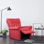 Sillón de masaje reclinable de cuero artificial rojo de vidaXL, Sillones de masaje eléctricos - Ref: Foro24-282176, Precio: 3...