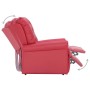 Sillón de masaje reclinable de cuero artificial rojo de vidaXL, Sillones de masaje eléctricos - Ref: Foro24-282176, Precio: 3...