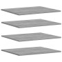 Wall shelves 4 units engineered wood gray Sonoma 60x50x1.5 cm by , Shelves - Ref: Foro24-838251, Price: 40,52 €, Discount: %