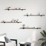 Wall shelves 4 pcs engineered wood smoke oak 100x10x1.5 cm by , Shelves and shelves - Ref: Foro24-838285, Price: 26,23 €, Dis...