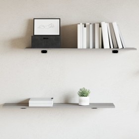 Wall shelves 4 units engineered wood gray Sonoma 100x20x1.5cm by , Shelves - Ref: Foro24-838293, Price: 33,53 €, Discount: %