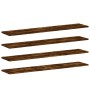 Estantes pared 4 uds madera ingeniería roble humo 100x20x1,5 cm de , Estanterías - Ref: Foro24-838291, Precio: 32,99 €, Descu...